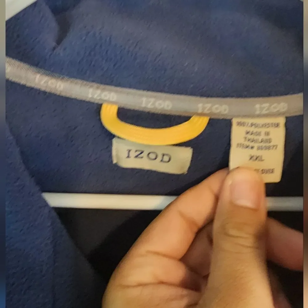 Men's Izod zip-up fleece sweater, size XXL